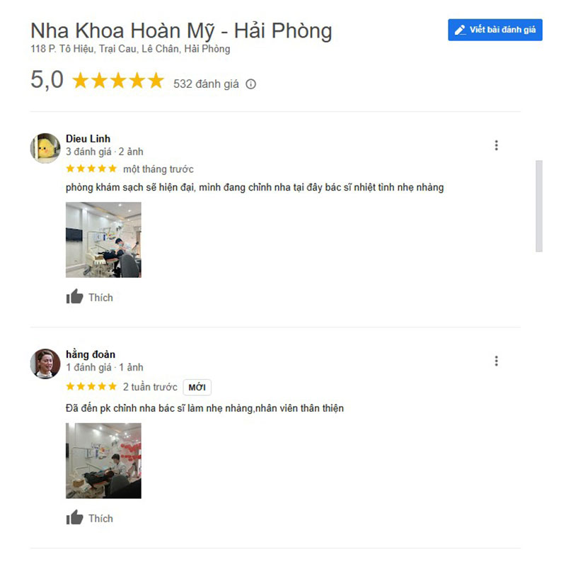 8 Nha khoa niềng răng Hải Phòng uy tín, tốt nhất Không gian phòng khám nhận nhiều lời khen