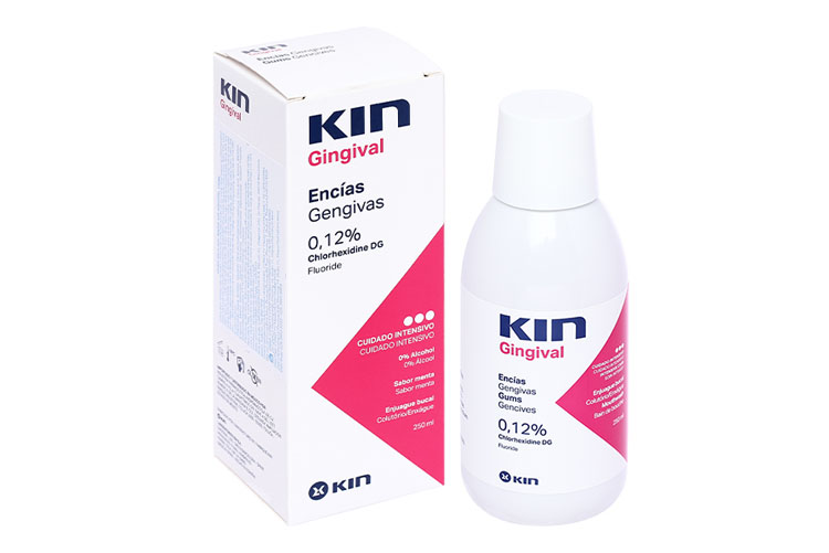 Top các loại nước súc miệng trị hôi miệng hiệu quả, an toàn Kin Gingival là nước súc miệng thuộc Kin Laboratorios