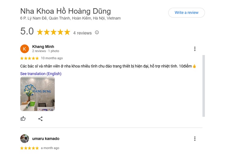 Phòng nha Hoàng Dũng là một trong các địa chỉ nha khoa đường Lý Nam Đế uy tín, chất lượng