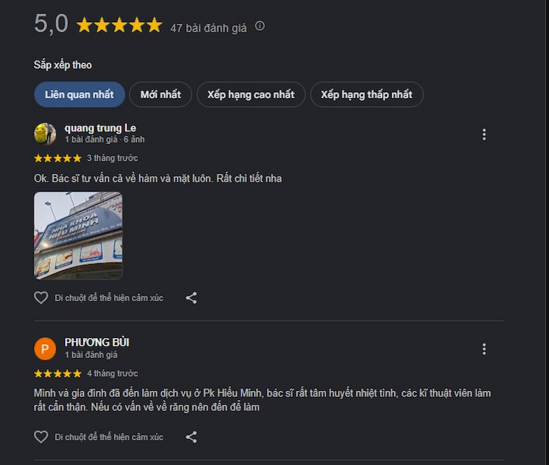 Review chi tiết các nha khoa ở Đại Kim nổi bật nhất Đánh giá khách hàng