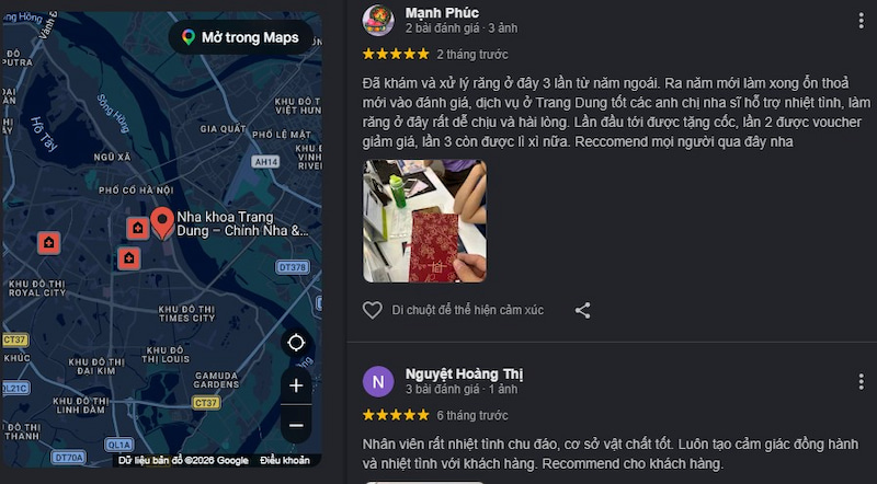 Top 10 nha khoa ở Dịch Vọng Hậu uy tín, chất lượng nhất Đánh giá từ khách hàng