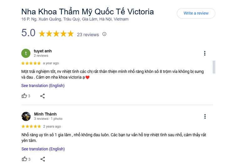 Nha khoa Thẩm mỹ Quốc tế Victoria