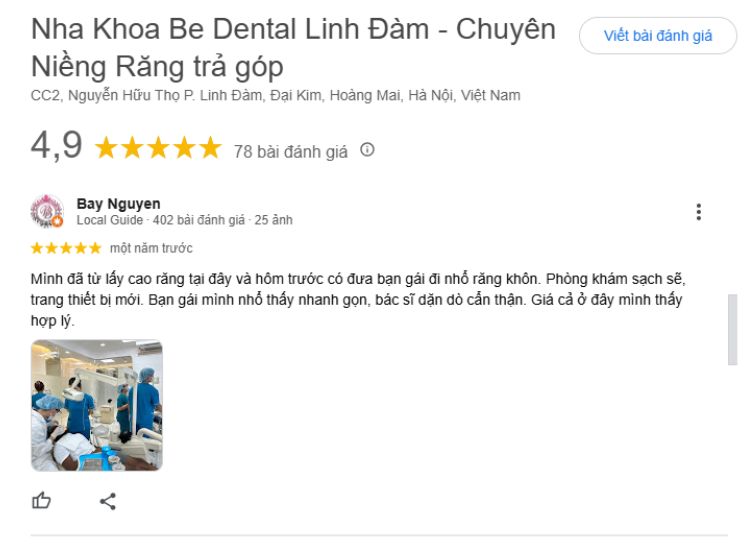 Nha khoa ở Hoàng Liệt: Địa chỉ, bảng giá và đánh giá chi tiết Nhận xét về Be Dental