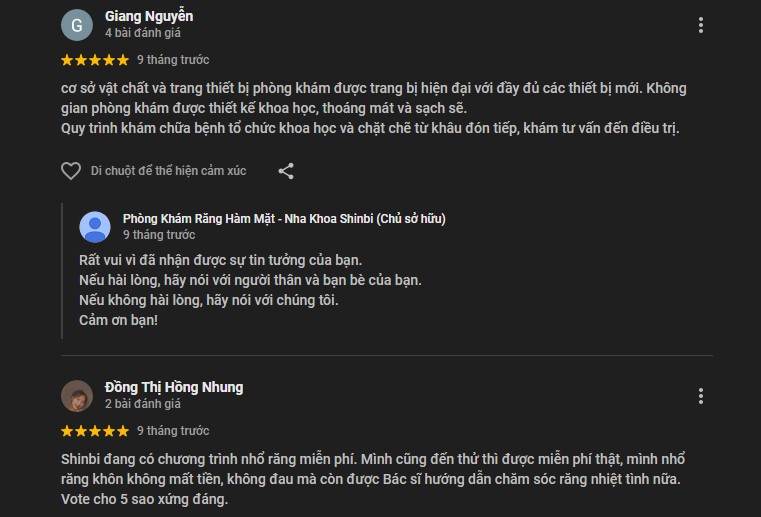 Khách hàng phản hồi