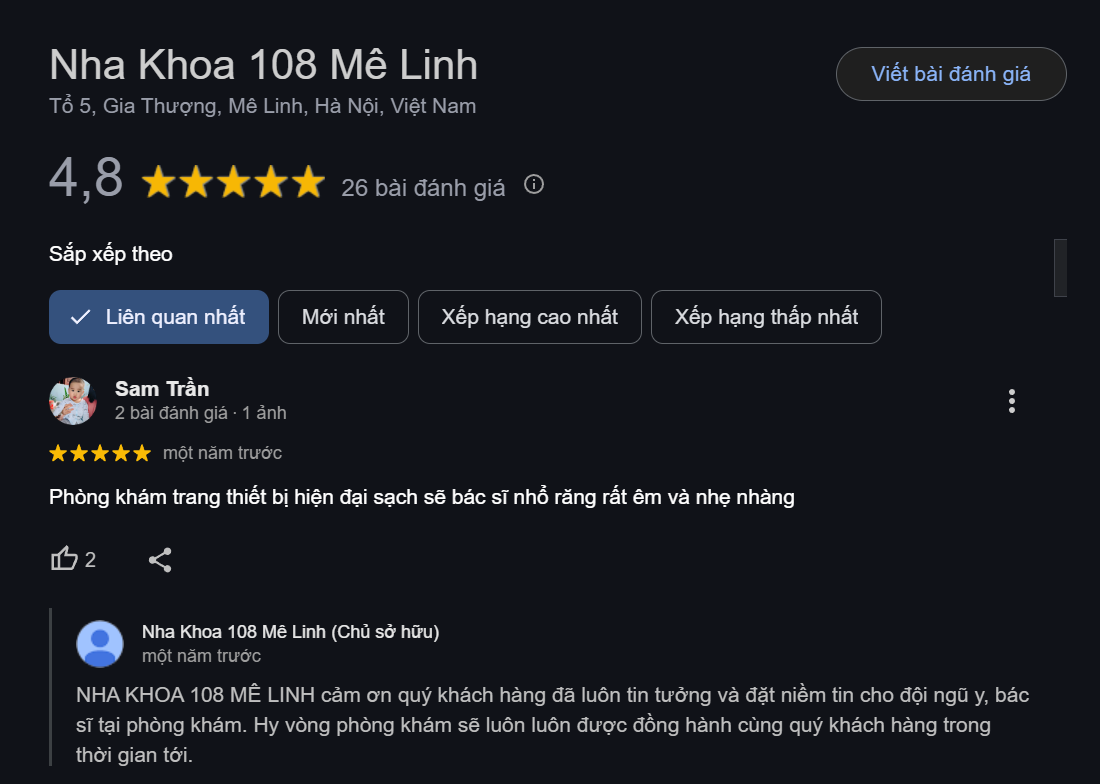 Cập nhật địa chỉ các nha khoa ở Mê Linh uy tín mới nhất Phòng khám nha khoa 108 Mê Linh có thế mạnh trong điều trị cười hở lợi – một dịch vụ thẩm mỹ khó, đòi hỏi tay nghề cao
