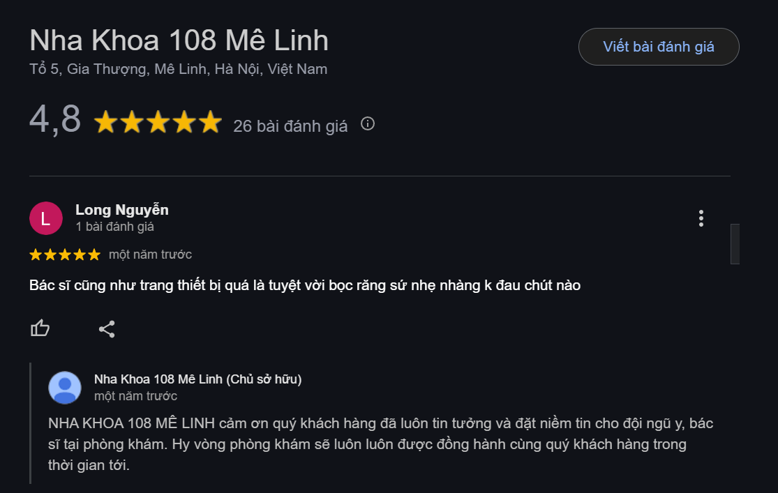 Cập nhật địa chỉ các nha khoa ở Mê Linh uy tín mới nhất Phòng khám nha khoa 108 Mê Linh có thế mạnh trong điều trị cười hở lợi – một dịch vụ thẩm mỹ khó, đòi hỏi tay nghề cao