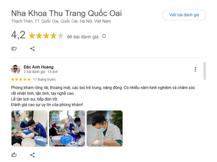 Top các nha khoa ở Quốc Oai uy tín và chất lượng Thu Trang là cơ sở chăm sóc răng miệng uy tín tại Quốc Oai