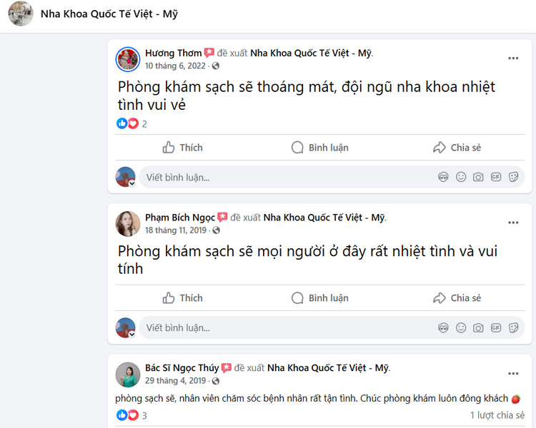 Đánh giá nha khoa Quốc tế Việt Mỹ