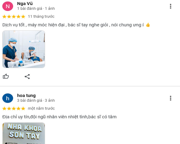 Đánh giá nha khoa Sơn Tây