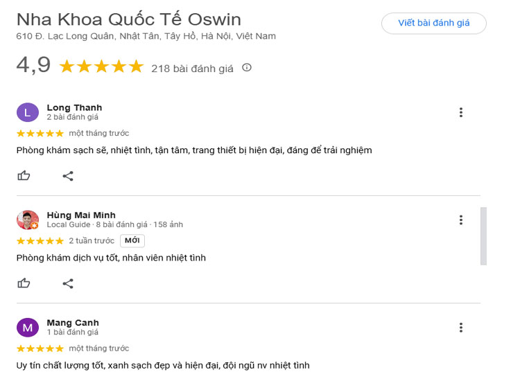 Đánh giá của khách hàng