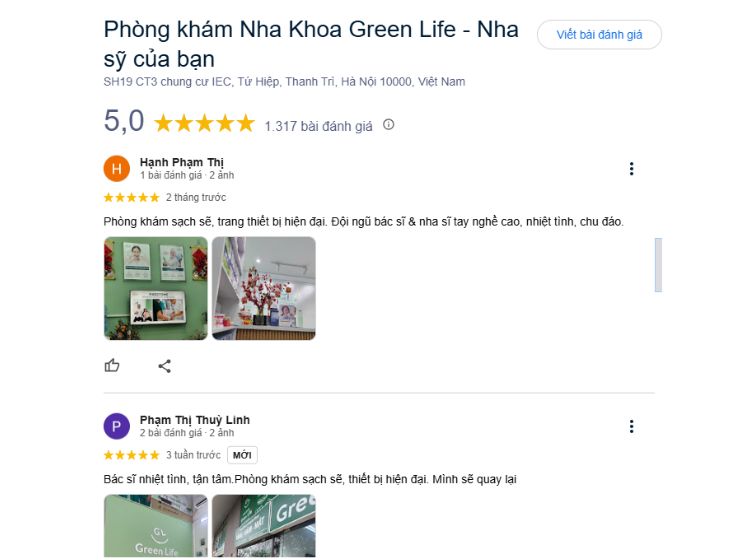 Hé lộ các nha khoa ở Thanh Trì phù hợp với ngân sách của bạn Đánh giá về nha khoa Green Life