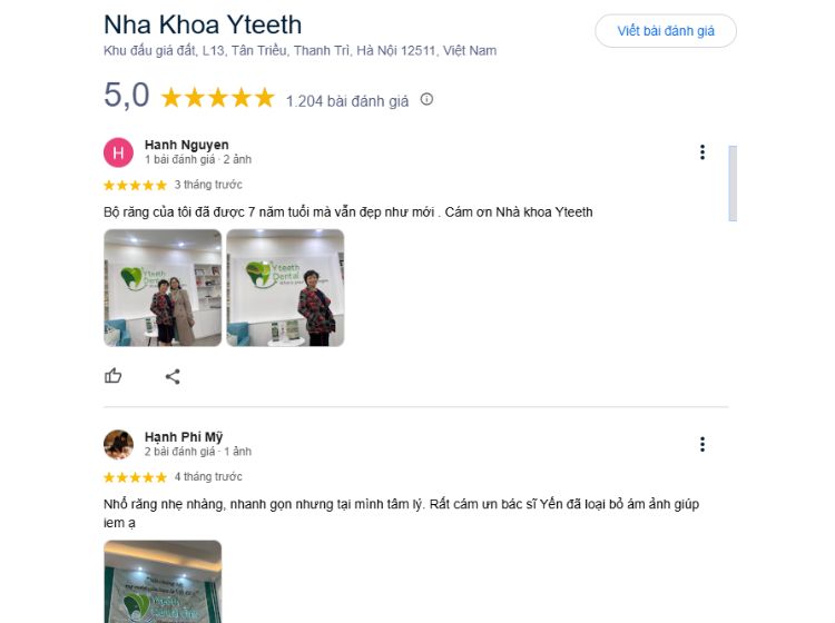 Hé lộ các nha khoa ở Thanh Trì phù hợp với ngân sách của bạn Đánh giá về nha khoa Yteeth