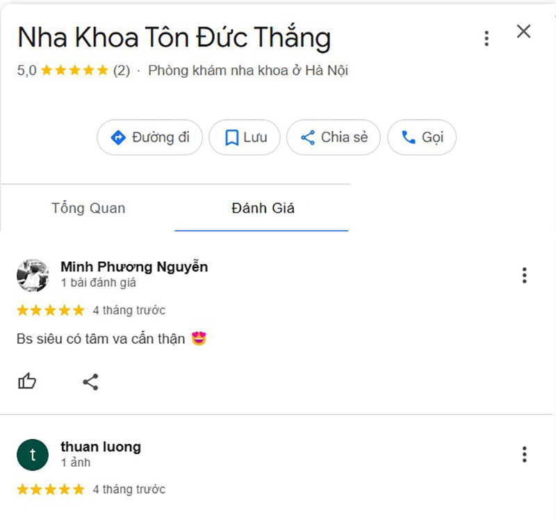 Người sử dụng dịch vụ trước đó đều đánh giá  cao về dịch vụ và bác sĩ 
