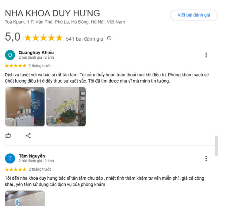 Nhận xét của khách hàng