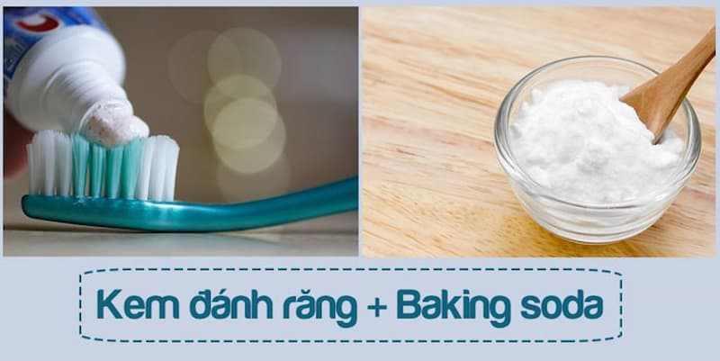 Nguyên nhân răng hàm bị đen và cách điều trị dứt điểm Dùng baking soda cùng kem đánh răng để làm mờ vết đen răng
