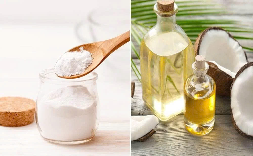 Làm trắng răng bằng baking soda và kem đánh răng an toàn Kết hợp dầu dừa với baking soda giúp kháng khuẩn, làm trắng và duy trì sức khỏe răng miệng