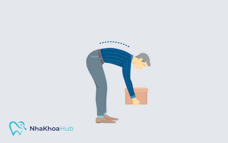 Không cúi người để tránh tạo áp lực lên vết thương và gây chảy máu