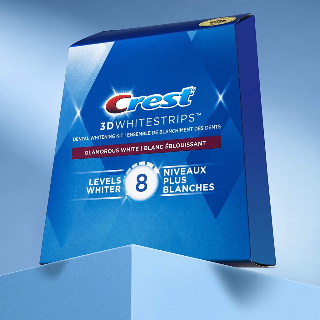 Crest 3D White Whitestrips Glamorous White nổi bật với khả năng làm trắng răng vượt trội