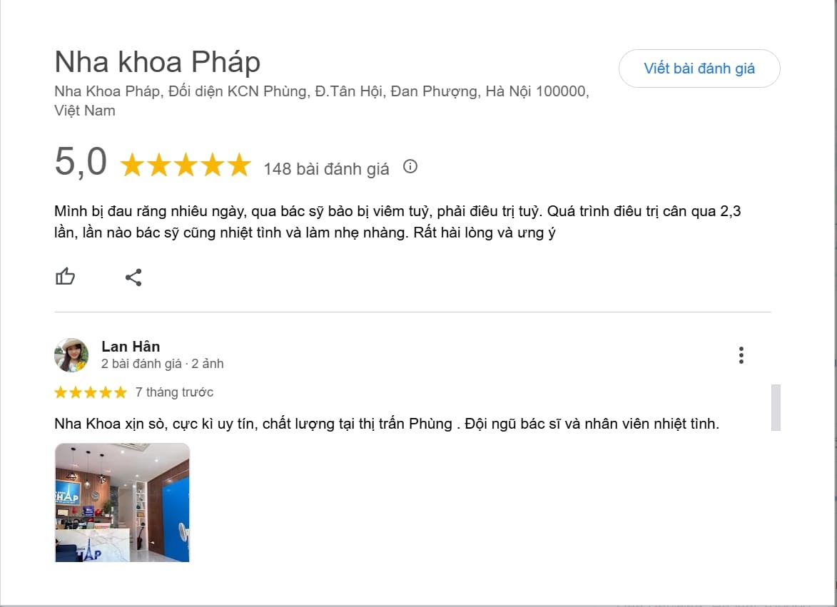 Review các nha khoa Đan Phượng uy tín và chất lượng Đánh giá từ khách hàng