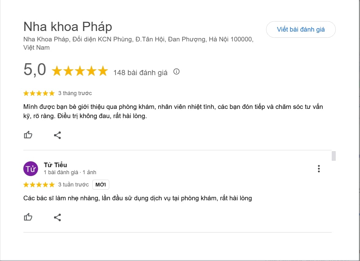 Review các nha khoa Đan Phượng uy tín và chất lượng Đánh giá từ khách hàng