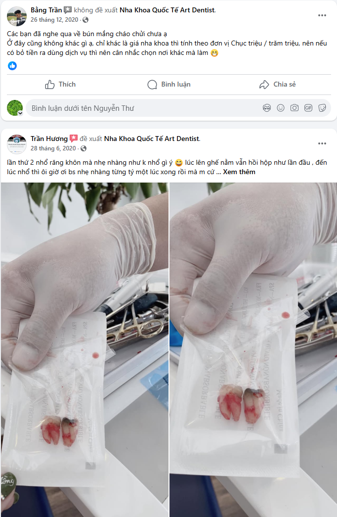 Nhận xét của khách hàng về Nha khoa Thẩm mỹ Quốc tế Art Dentist 