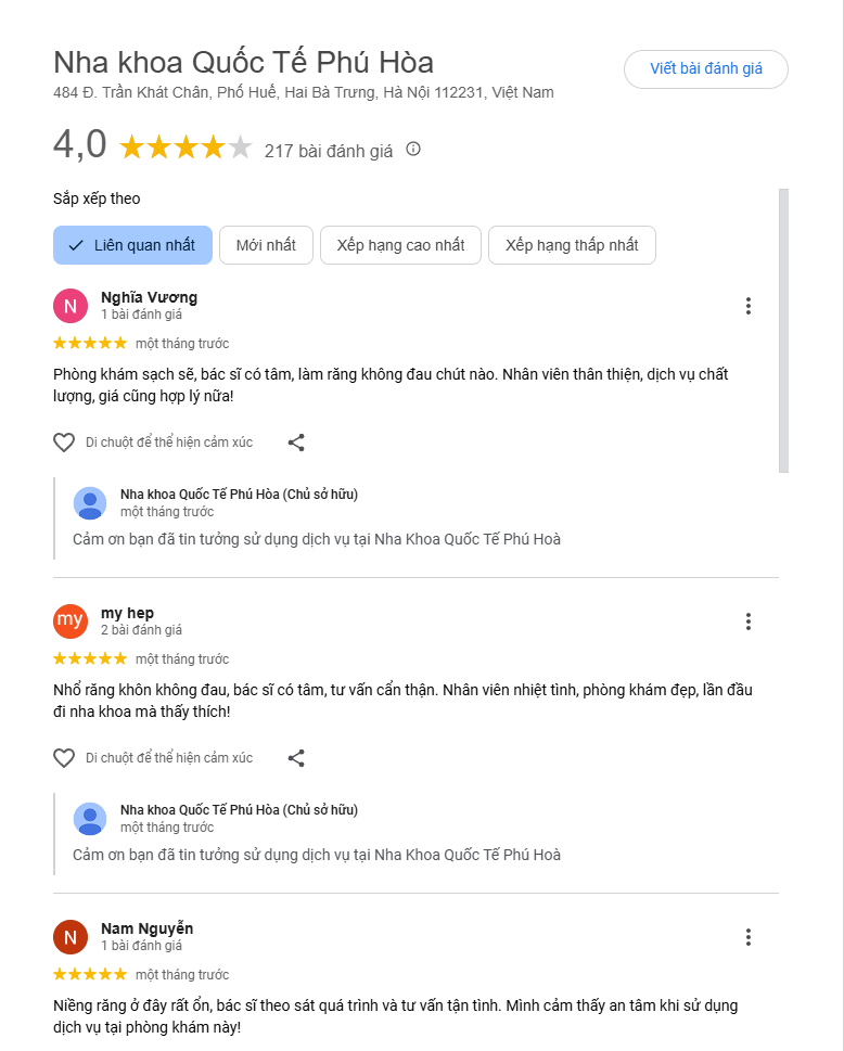 Nha khoa Quốc tế Phú Hòa 