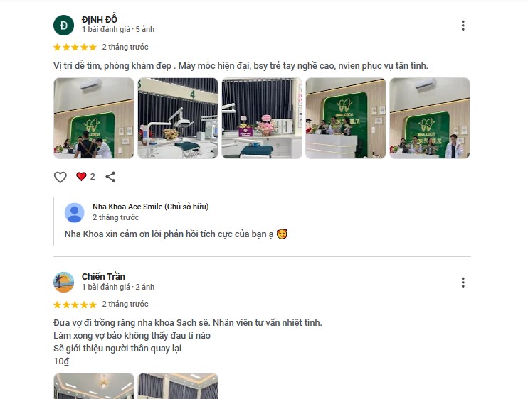 Khách hàng đánh giá về nha khoa