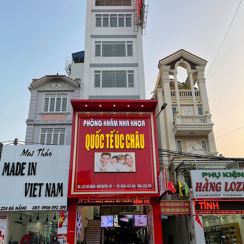 Nha khoa Quốc tế Úc Châu – Nha khoa thẩm mỹ hàng đầu tại Hải Phòng Nha khoa Quốc tế Úc Châu tự hào giúp cho hàng ngàn nụ cười Việt tỏa sáng