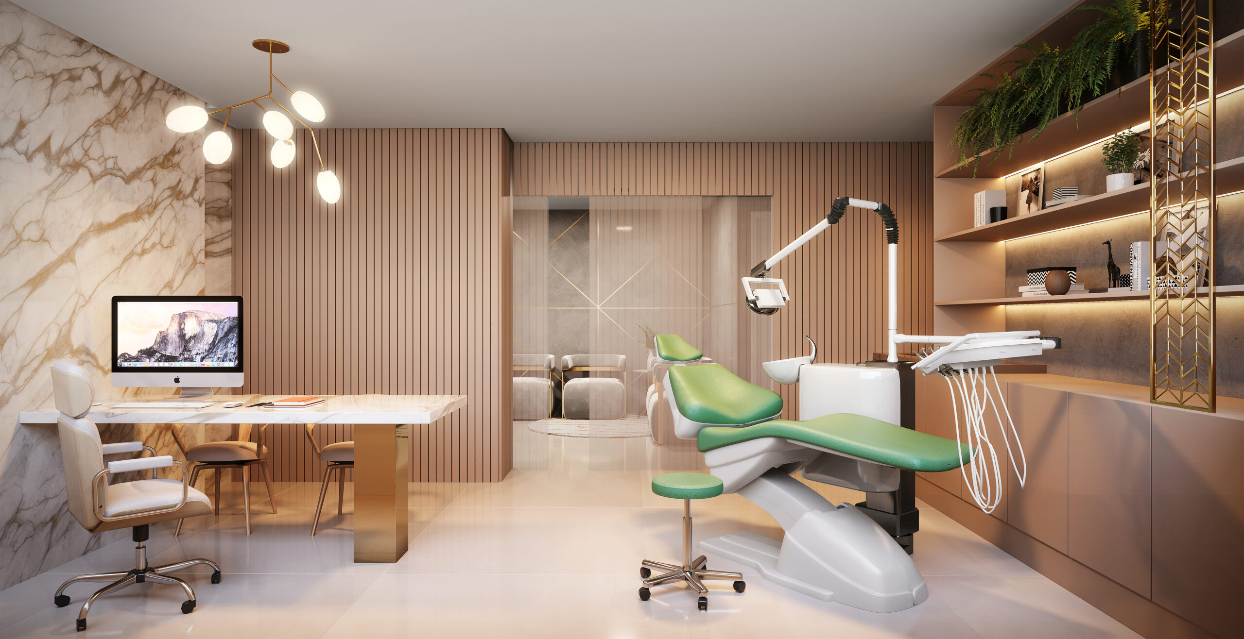 Phong cách cổ điển giúp tăng tính thẩm mỹ cho phòng khám nha khoa