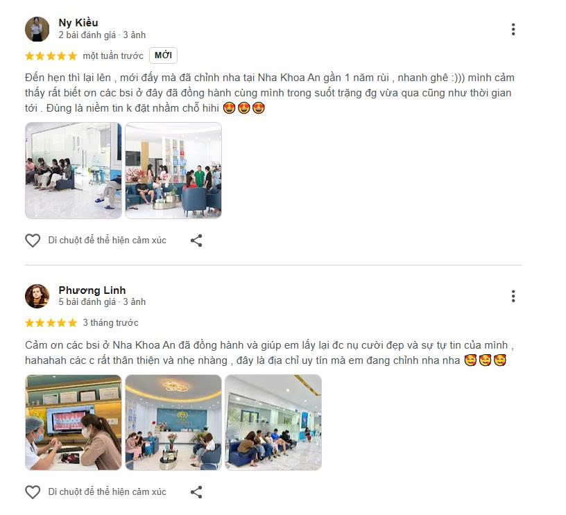 Nha Khoa An lan tỏa nụ cười khơi dậy tự tin Mỗi khách hàng bước ra khỏi phòng khám không chỉ mang theo hàm răng đẹp mà còn nhận về sự hài lòng, niềm tin và gắn bó lâu dài.