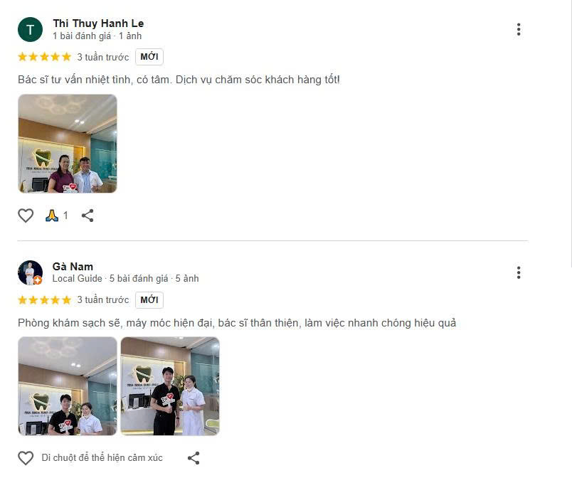 Không chỉ riêng chị Trang, nha khoa Euro Smile còn nhận được nhiều đánh giá tích cực đến từ khách hàng sử dụng dịch vụ. 