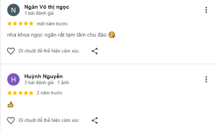 đánh giá của khách hàng