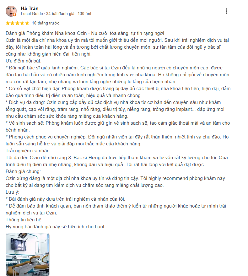 đánh giá của khách hàng