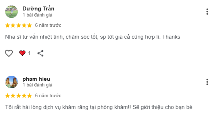 đánh giá của khách hàng