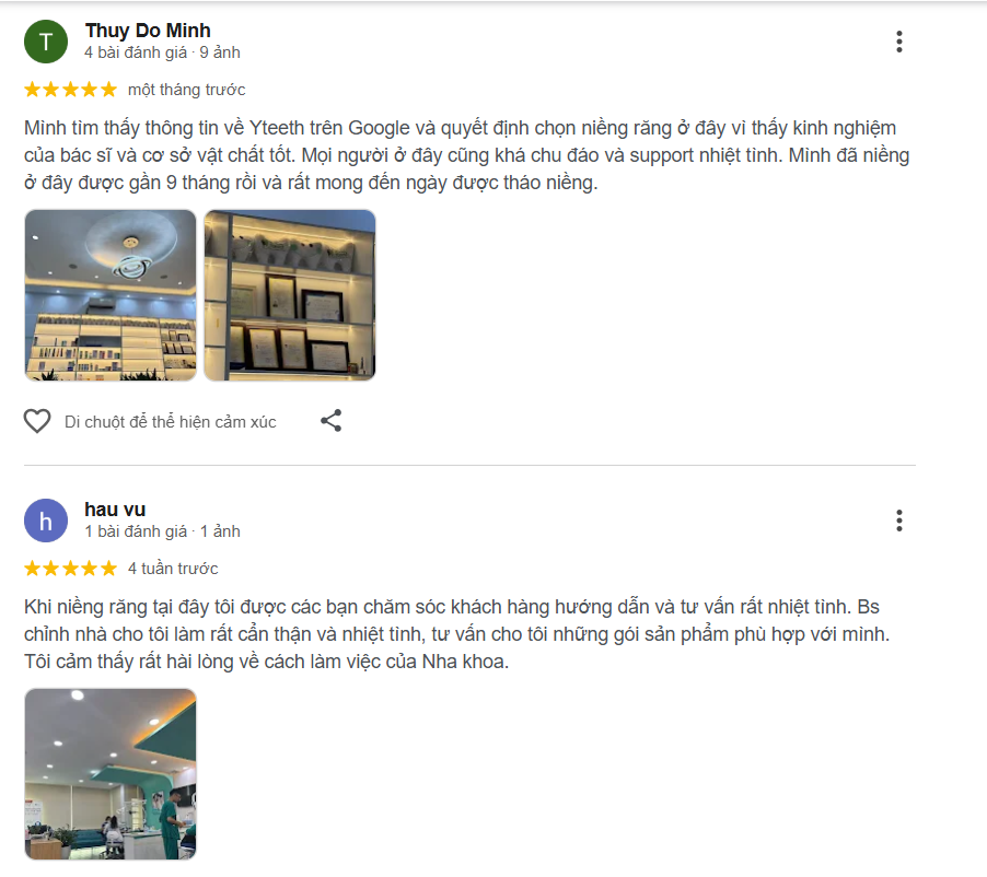 đánh giá của khách hàng