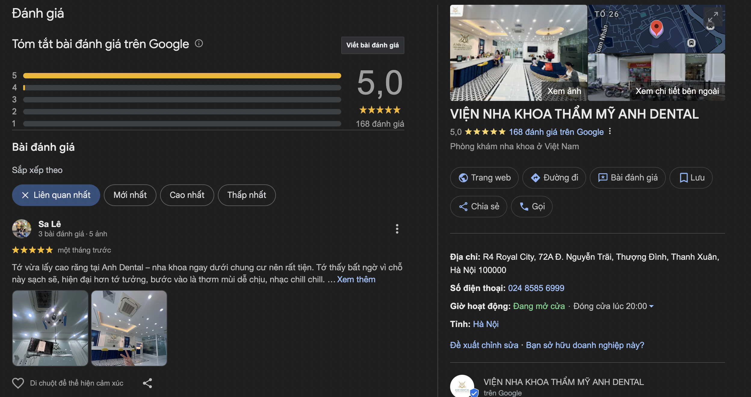 Nha khoa Anh Dental: Nha khoa của người Việt toàn cầu đánh giá của khách hàng