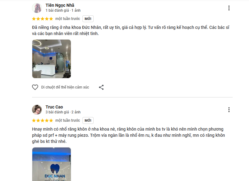 Nha khoa Đức Nhân: Địa chỉ niềng răng, Implant đáng tin cậy tại Đồng Nai Phản hồi của khách hàng