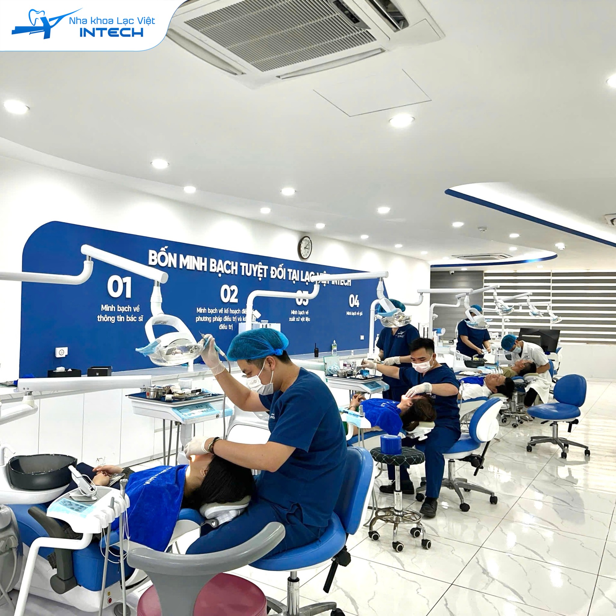 Nha khoa Lạc Việt Intech điều trị răng chuyên sâu chuyên biệt, uy tín Đội ngũ bác sĩ đều được đào tạo bài bản tại các cơ sở y khoa hàng đầu trong nước và ngoài nước