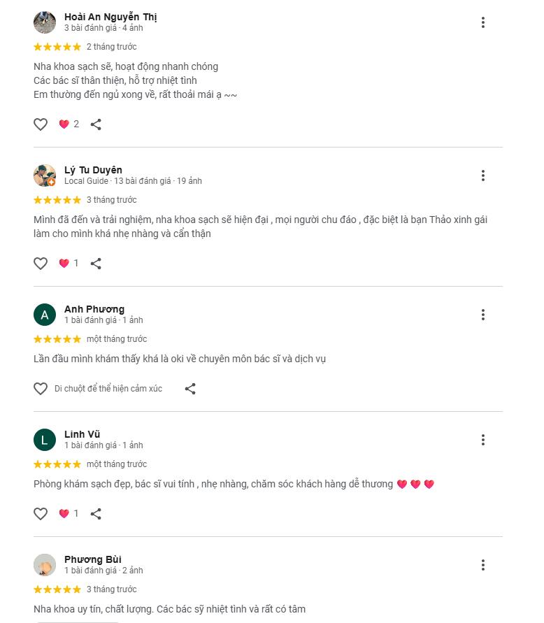 Những đánh giá của khách hàng trên Google Maps sau đây cũng đồng thời chứng minh điều đó.