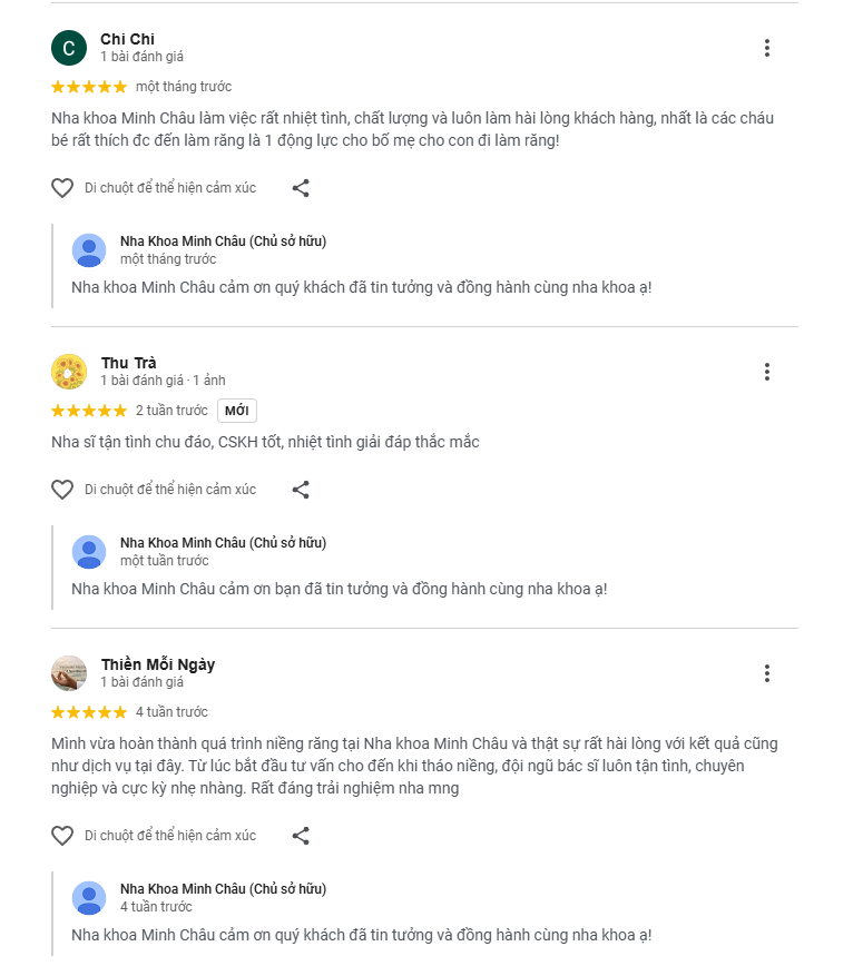 Những đánh giá của khách hàng trên Google Maps sau đây cũng đồng thời chứng minh điều đó.