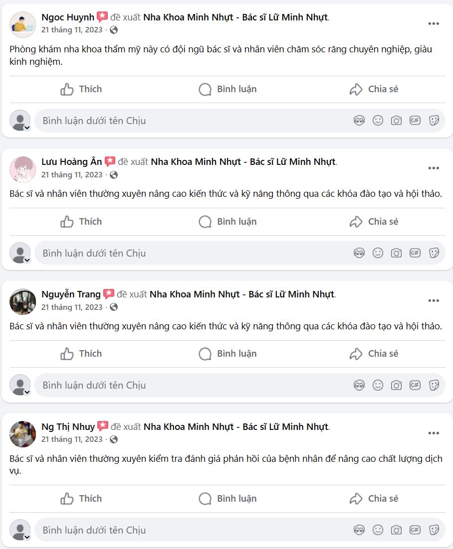 Nha khoa Minh Nhựt an tâm gửi gắm nụ cười của bạn Không ít người để lại lời khen về sự nhẹ nhàng trong thao tác, sự chu đáo của đội ngũ tư vấn và đặc biệt là không gian sạch sẽ, tay nghề bác sĩ.