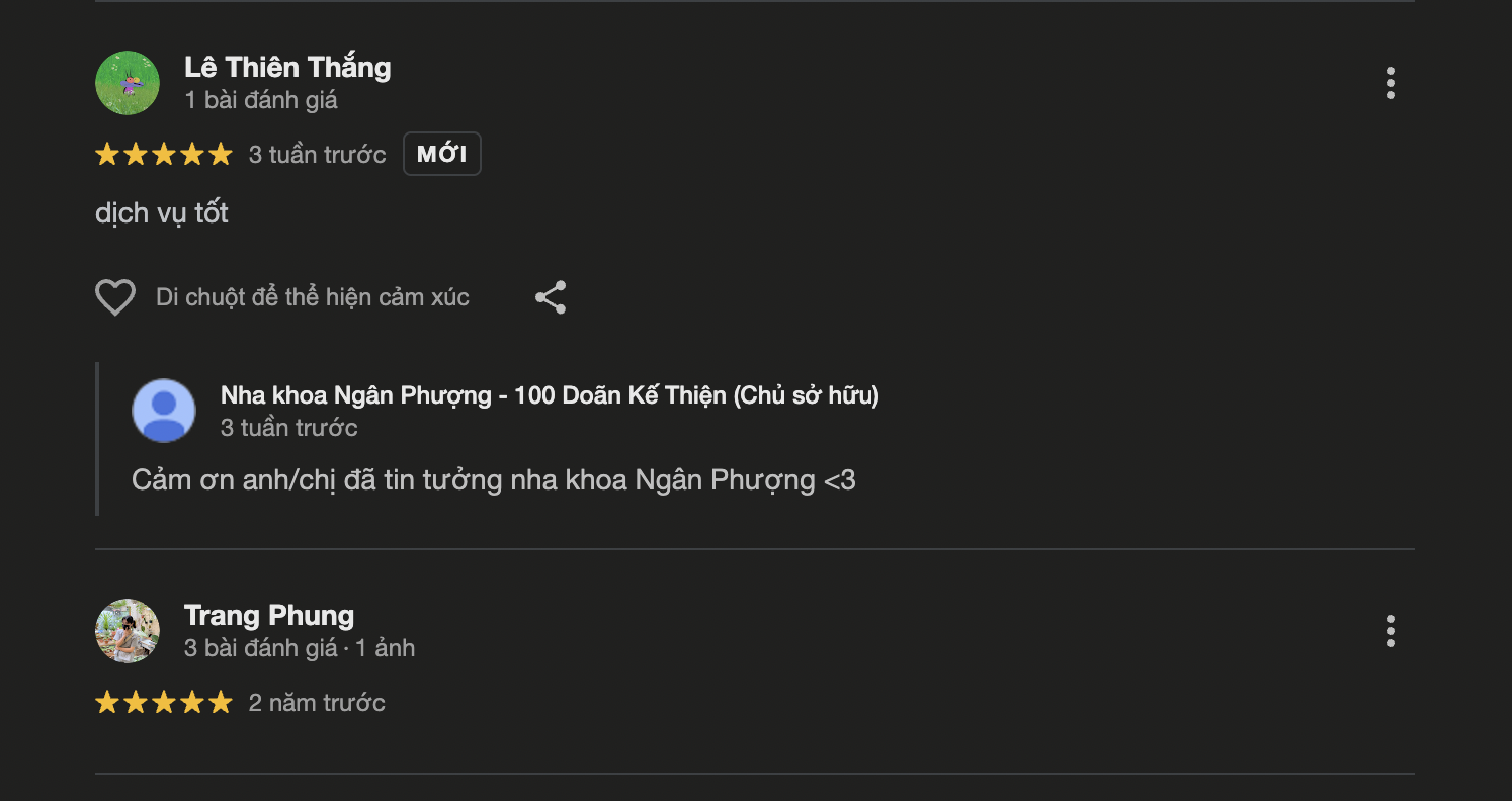 Phản hồi của khách hàng