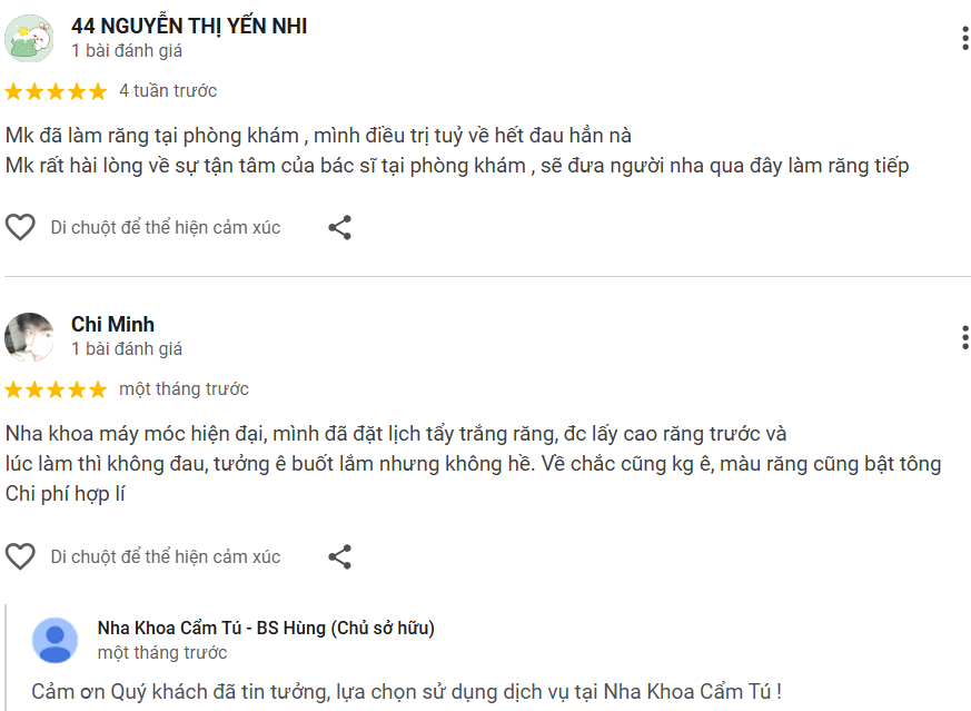 Đánh giá từ khách hàng