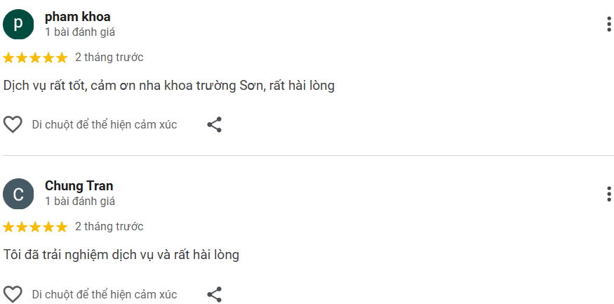 Đánh giá từ khách hàng