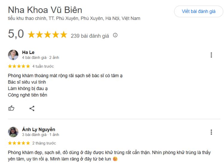 Top 5 nha khoa Phú Xuyên nổi bật về dịch vụ và chất lượng Đánh giá của khách hàng