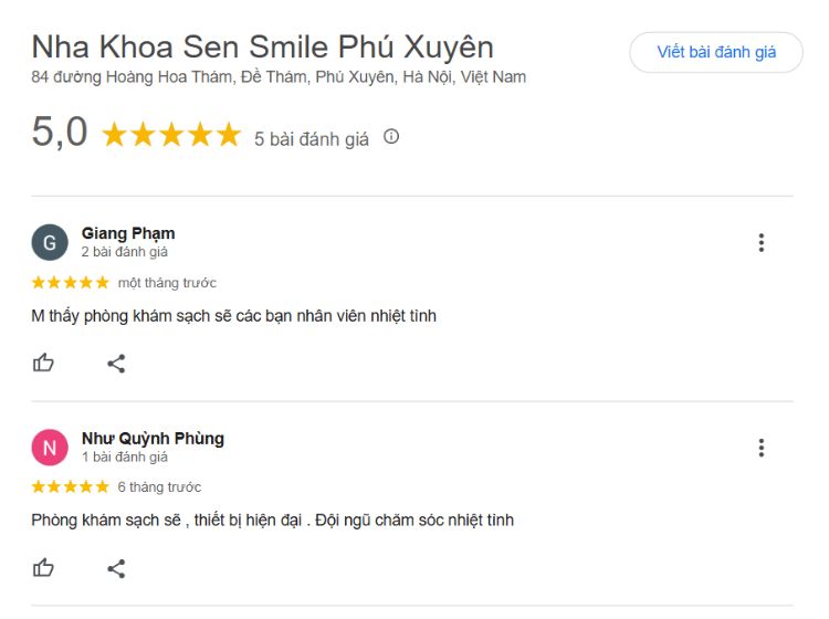 Top 5 nha khoa Phú Xuyên nổi bật về dịch vụ và chất lượng Đánh giá của khách hàng