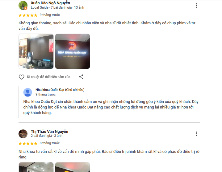 Review nha khoa ở phường Tăng Nhơn Phú uy tín và chất lượng đánh giá của khách hàng