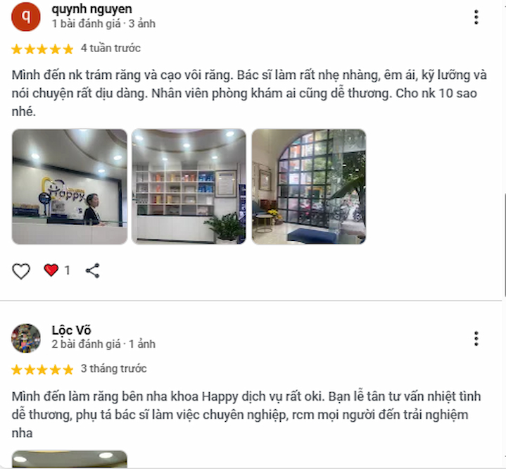 Review nha khoa ở phường Tăng Nhơn Phú uy tín và chất lượng đánh giá của khách hàng