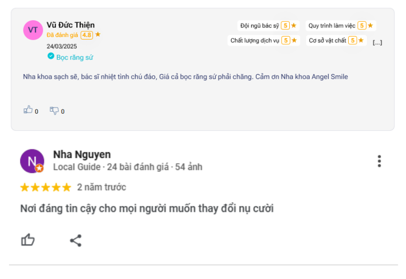 Nha khoa Quốc tế Vip: Chăm sóc răng miệng cao cấp cho mọi nhà Nhận xét của khách hàng