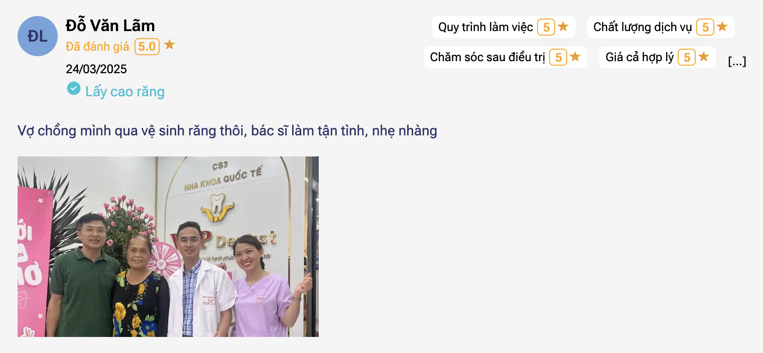 đánh giá của khách hàng